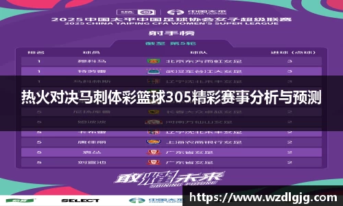 热火对决马刺体彩篮球305精彩赛事分析与预测